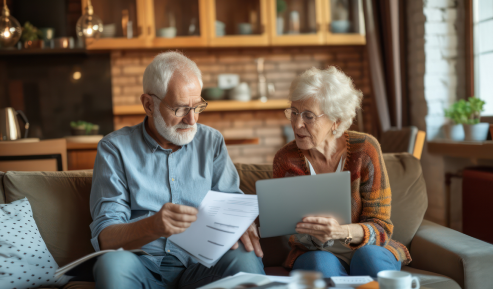 Senioren beantragen einen Kredit