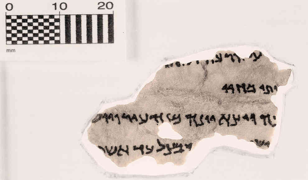Fragment der Qumran-Schriftrollen