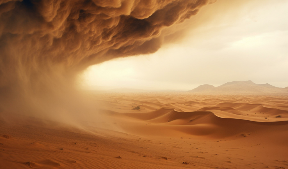 Sandsturm in einer Wüste